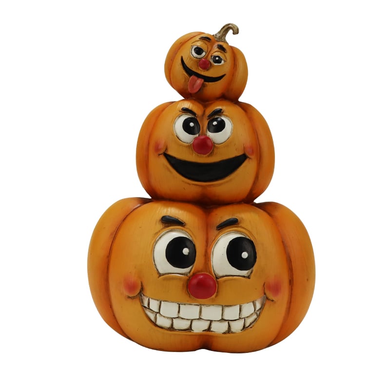 Resin-stablede pummesker - Fantasifuld Halloween-dekoration