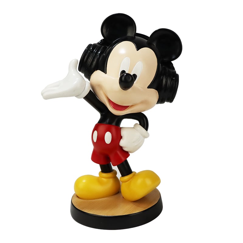 Resin Mickey Mouse with Headphones Figurine - Disney Pop - Culture Decor