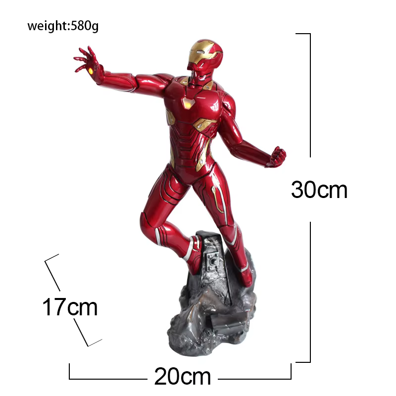 Wholesale Custom America Superhero Resin Crafts Luminous Statue Souvenirs Figurines Home Office Tabletop Decoration supplier