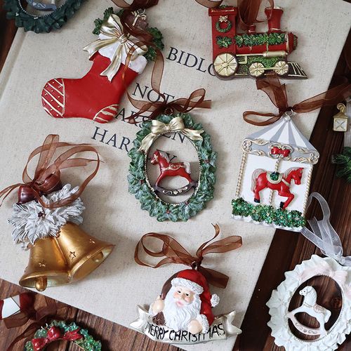 product diy custom santa claus and elk statue christmas tree hanging pendant home decoration art gifts souvenir decorative ornaments-1