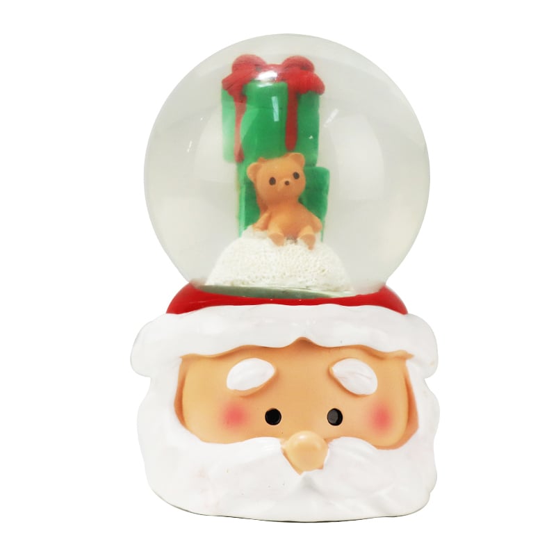 Santa-bjørn schneekugle - Joledekoration