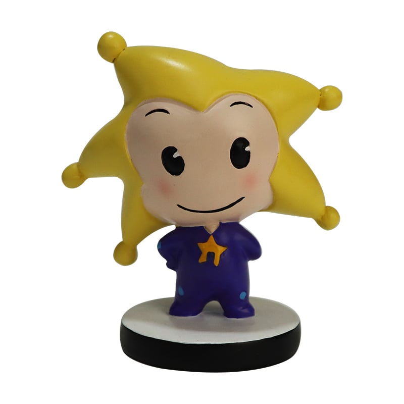 Resin Star - Headed Doll Figurine - Cute and Quirky Decor