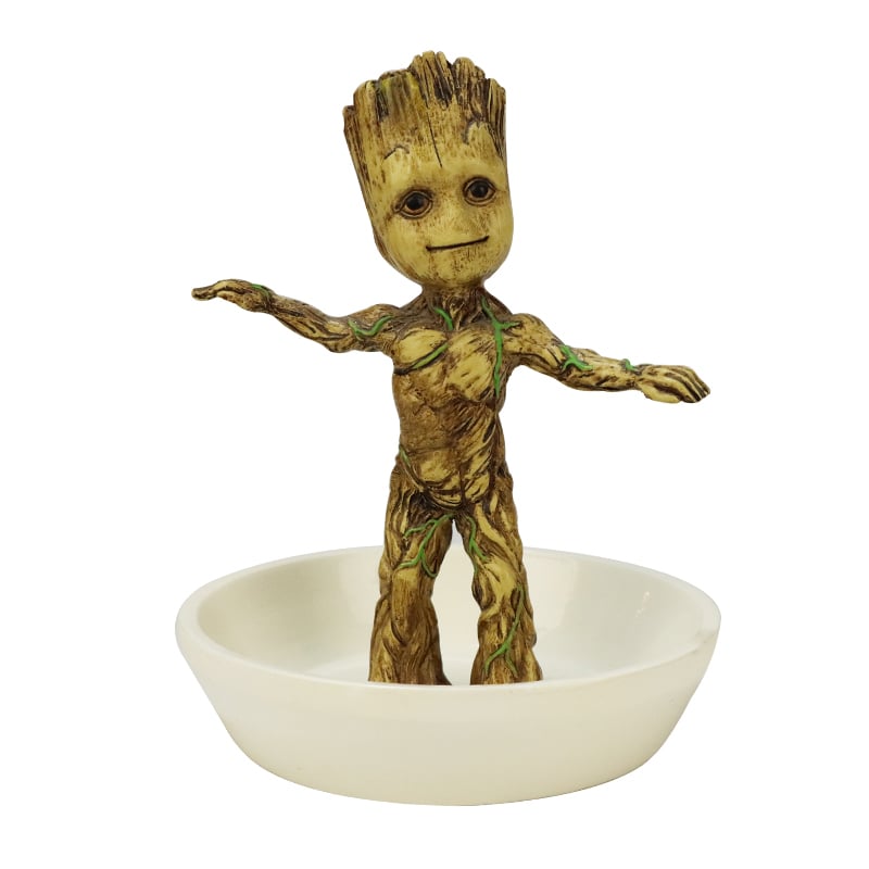 Resin Groot Figurine med Bakke - Funktionel Dekoration