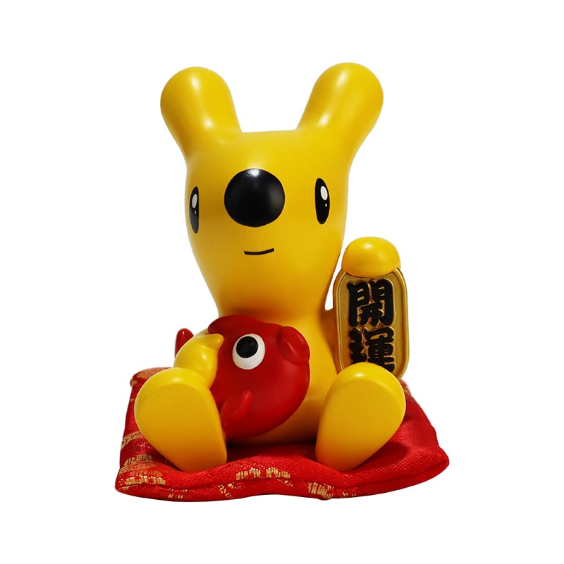 Resin Lucky Yellow Rabbit Figurine - Fortune - Bringing Decor