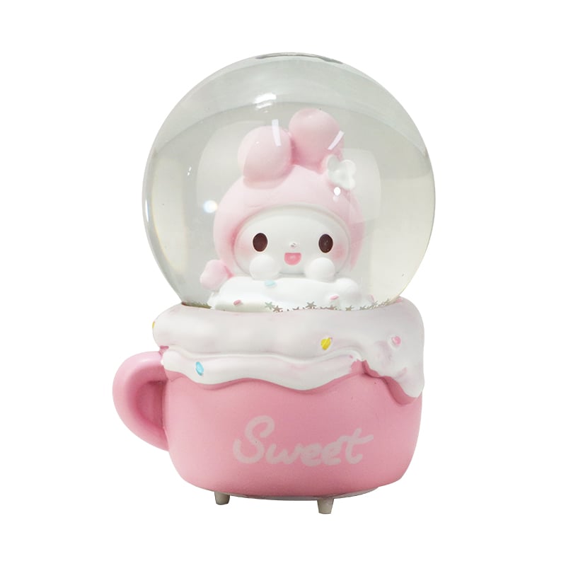 My Melody i pink kop Snebold - Sød anime dekor