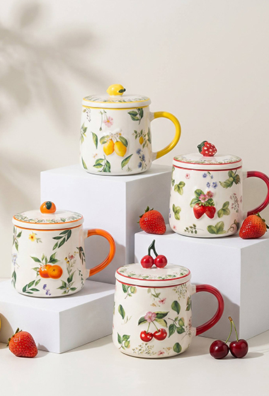 Colección de frutas en relieve