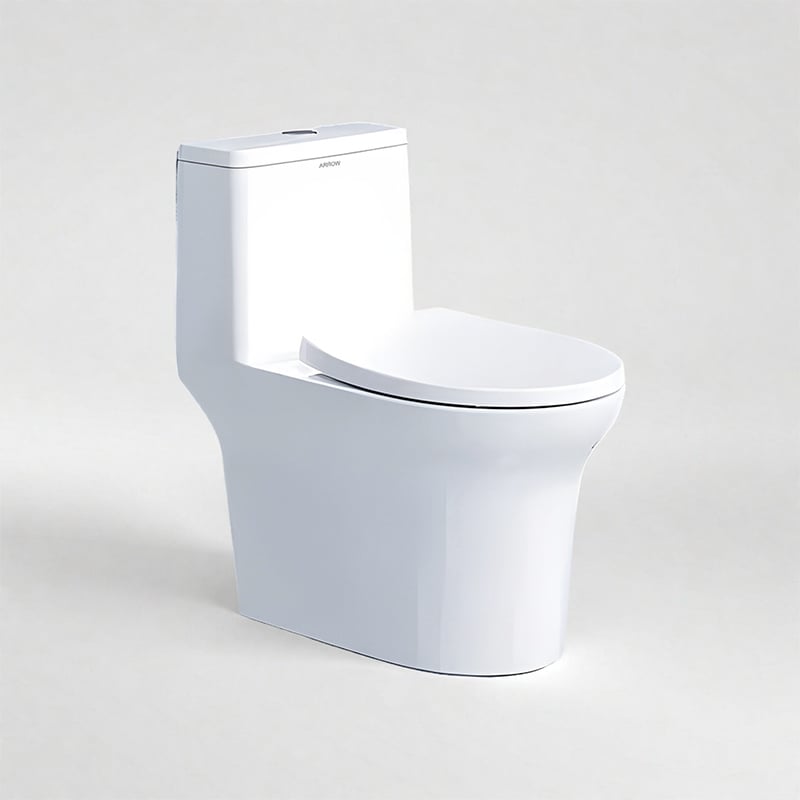 Toaleta łazienkowa Arrow Modern podłoga jednolity porcelanowy zestaw biały S-syfon z podwójnym spłukiwaniem