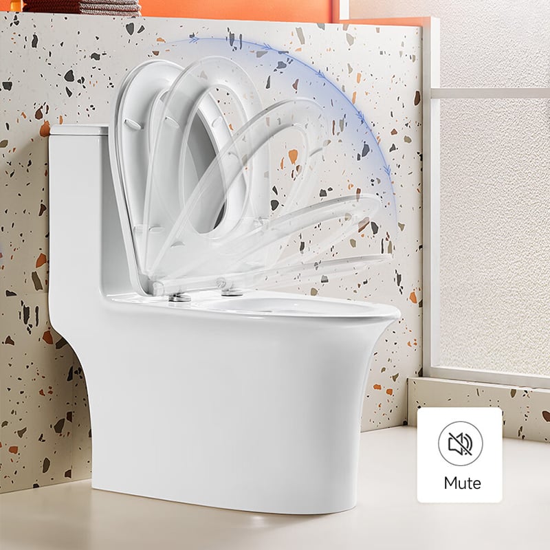 Arrow Water Closet Toilet Set Toilets Wc 1-Piece Ceramic Toilet Floor Mounted with Dual-Flush AE1205U