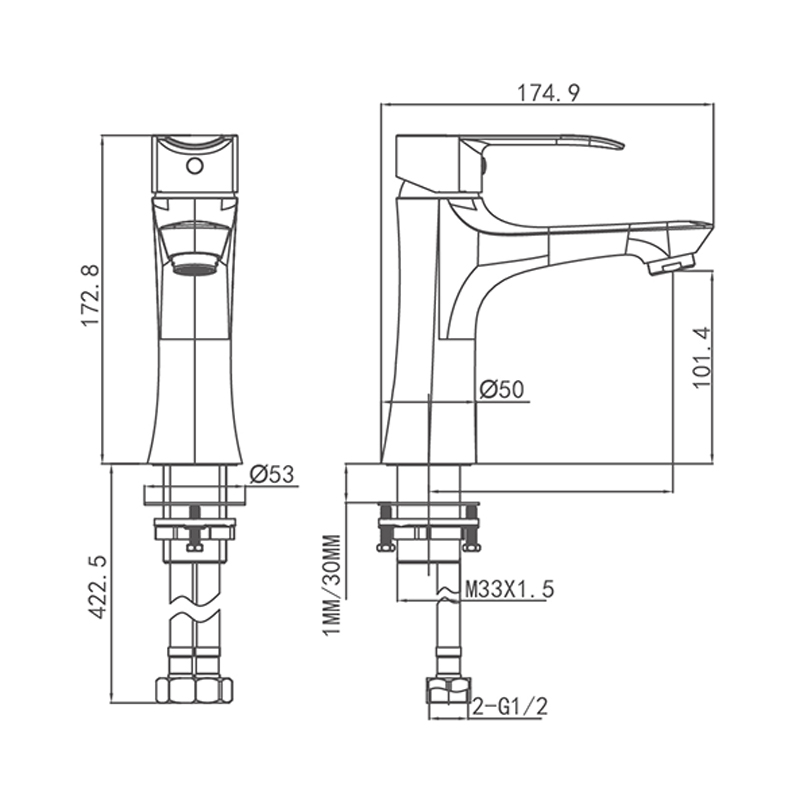 Round Basin Faucet Hot Cold Chrome Bathroom Sink Mixer Taps basin faucet Mixer Tap Wash basin faucet