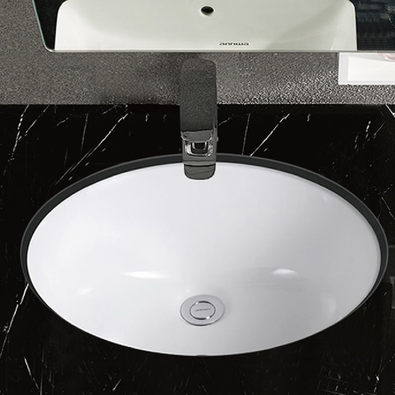 Jakościowo zapewniony ceramiczny zlew do umycia pod umieszczenie pod blatem, porcelanowy zlew łazienkowy dla hotelu i mieszkania, wybitny owalny zlew AP418E