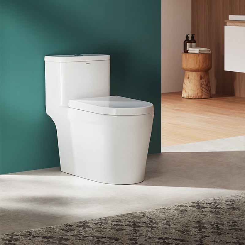 Arrow One Piece Elongated Ceramic WC Toilet Bowl Super Pipe Siphonic Sanitary Restroom Bathroom Superswirl Flush