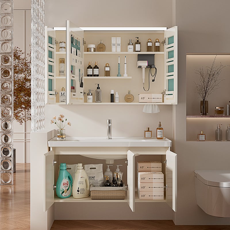 ARROW Kullumta na Gida ta Fasaha na Stainless Steel ta Daga Zazzabi na Anti-rust da Waterproof na Bathroom Vanity don Zazzabin da ke Ƙarƙashin Yanki da Floating Cabinet da LED Mirror Cabinet