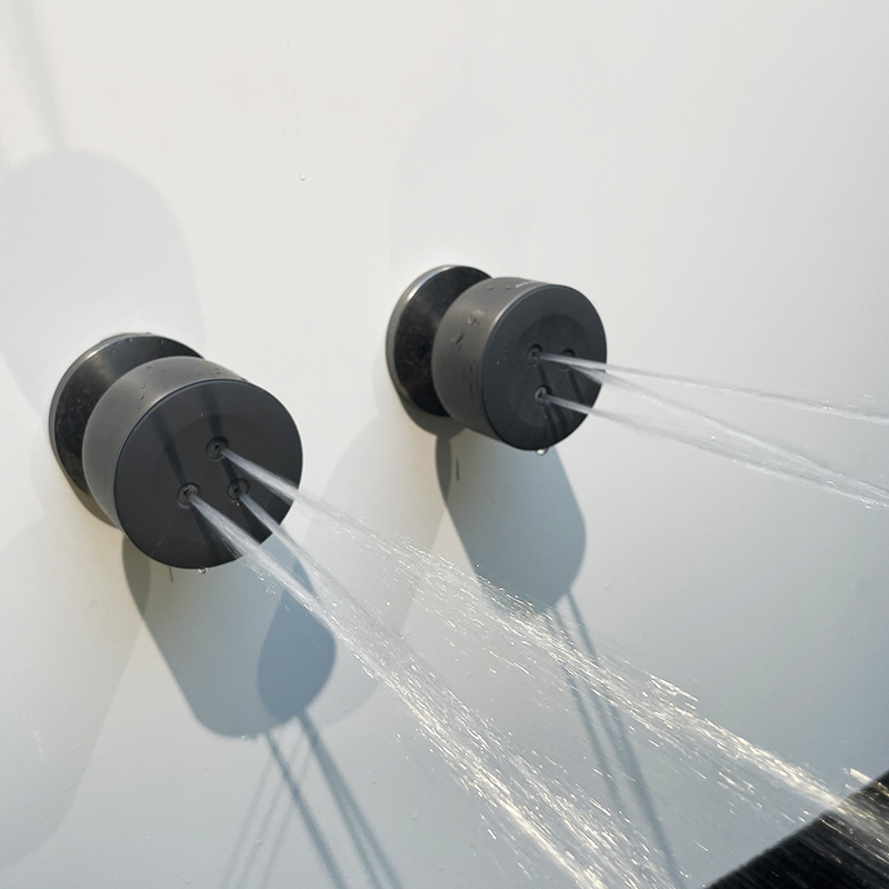 Wall Mounted Luxury Shower Set Rainfall Shower Panel System Jet Massage