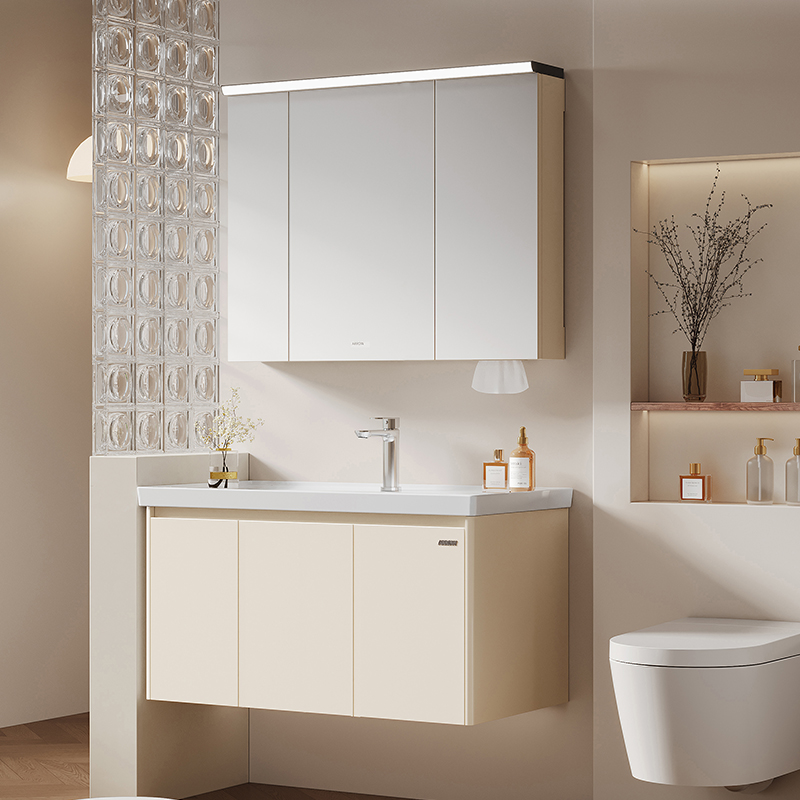 ARROW Kullumta na Gida ta Fasaha na Stainless Steel ta Daga Zazzabi na Anti-rust da Waterproof na Bathroom Vanity don Zazzabin da ke Ƙarƙashin Yanki da Floating Cabinet da LED Mirror Cabinet
