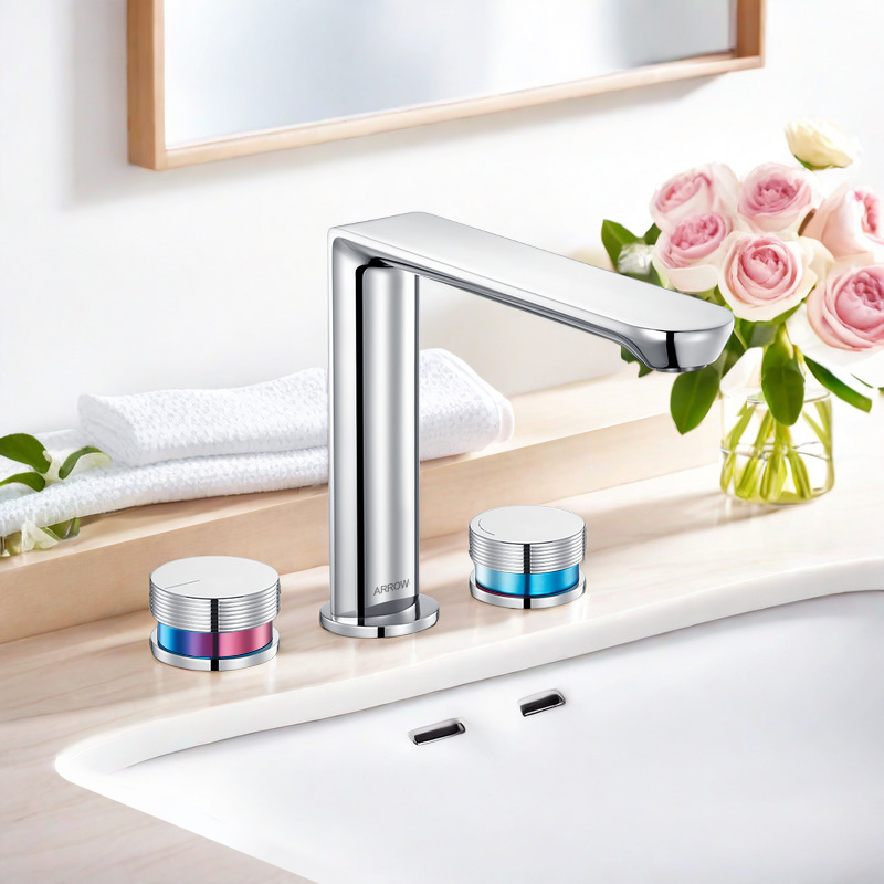 Ọjọ́ Kínní àti Agbaye Modern Luxury Bathroom Basin Faucet Hot and cold water mixer faucet brass body chrome-plated appearance AMP23872GG