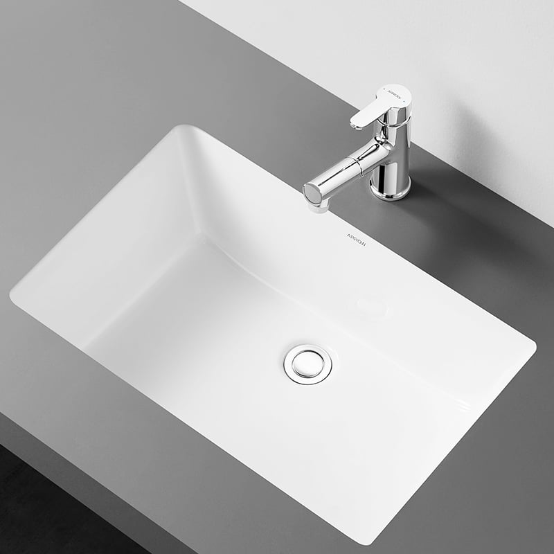 Jakościowo zapewniony ceramiczny zlew do umycia pod umieszczenie pod blatem, porcelanowy zlew łazienkowy dla hotelu i mieszkania, wybitny prostokątny zlew AP4035