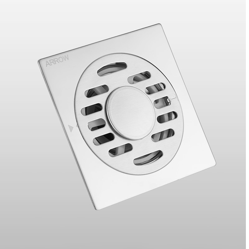 ARROW Badezimmer Bodenabfluss Anti-Geruch Edelstahl Duschbodenabfluss AG5143PN