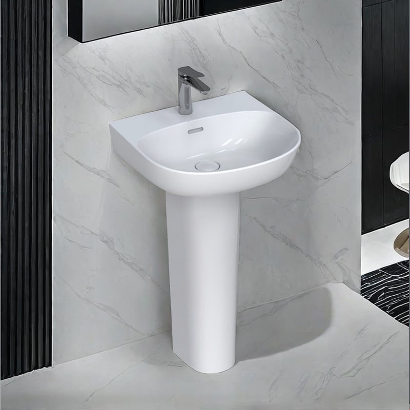 واش باسن پیڈستل بathroom سیرامک پیڈستل واش باسن فلور استینڈنگ پیڈستل باسن AHP31005C/AHL9005A