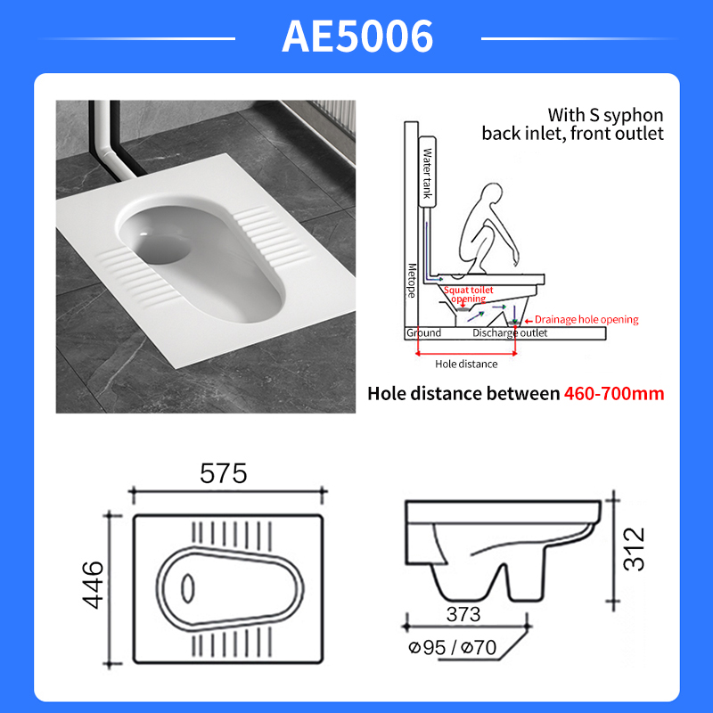 Toaleta klozetowa ceramiczna na podłogę AE5006