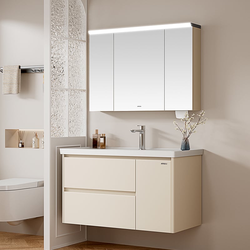 ARROW Cream Style Stainless Steel Bathroom Vanity Modern Wall Mounted Furniture with Smart Mirror Cabinet