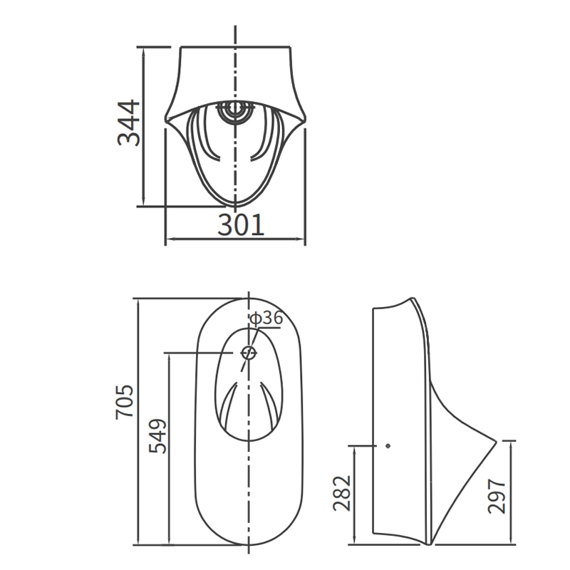 Wall-mounted White Ceramic Urinal Bowl For Toilet AN6704