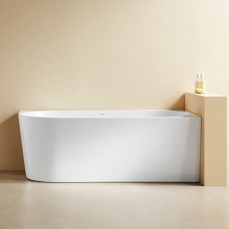 አክሪሊክ Solid Surface White Corner Bathtub Freestanding Solid Surface Bathtub AH17002SQY