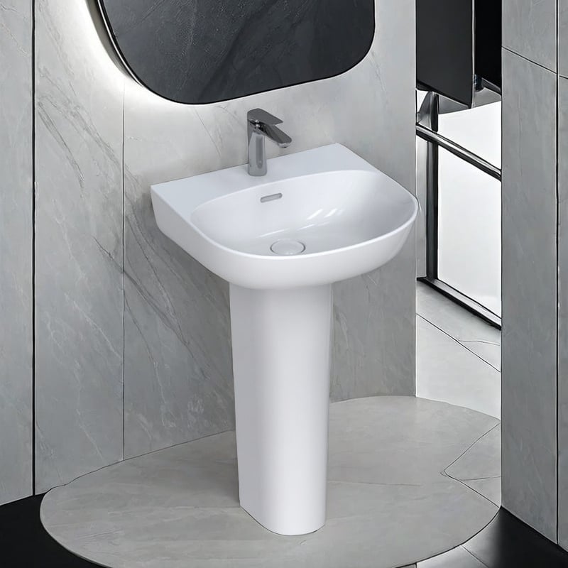 واش باسن پیڈستل بathroom سیرامک پیڈستل واش باسن فلور استینڈنگ پیڈستل باسن AHP31005C/AHL9005A