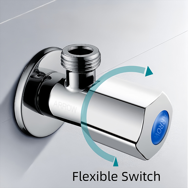 Wholesale brass angle valve 1/2 inch cold hot water bathroom Extended angle cock valve AE5214