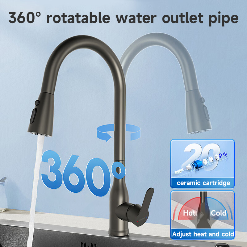 Factory Lupum flexibile Steel Peniculus excute culinam Sink Faucet Mixers Taps Kitchen Faucets