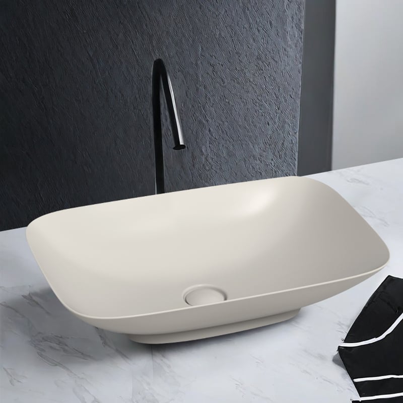Hot Selling Art Basin Ceramic Sanitary Wares Bathroom Sink Lava Rect.
