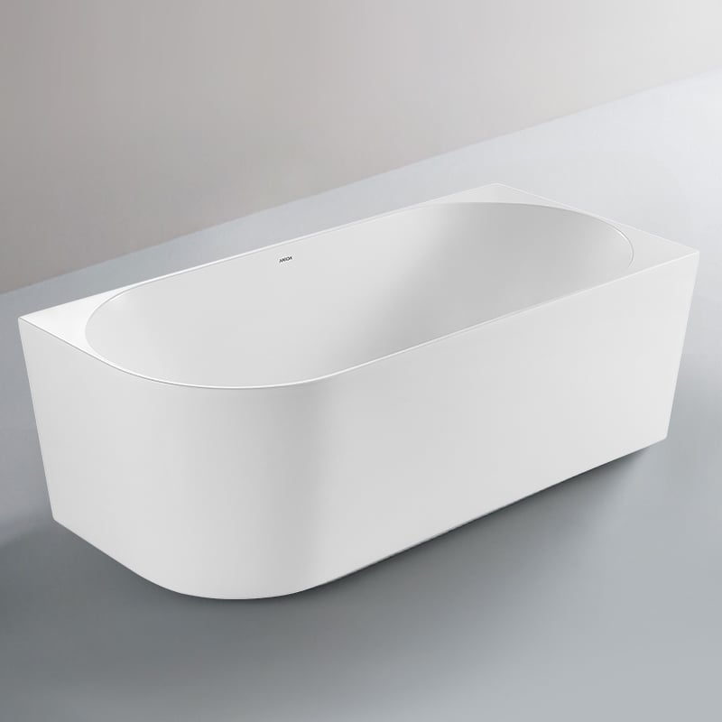 አክሪሊክ Solid Surface White Corner Bathtub Freestanding Solid Surface Bathtub AH17002SQY
