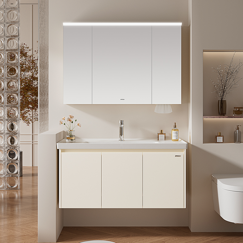 ARROW Kullumta na Gida ta Fasaha na Stainless Steel ta Daga Zazzabi na Anti-rust da Waterproof na Bathroom Vanity don Zazzabin da ke Ƙarƙashin Yanki da Floating Cabinet da LED Mirror Cabinet