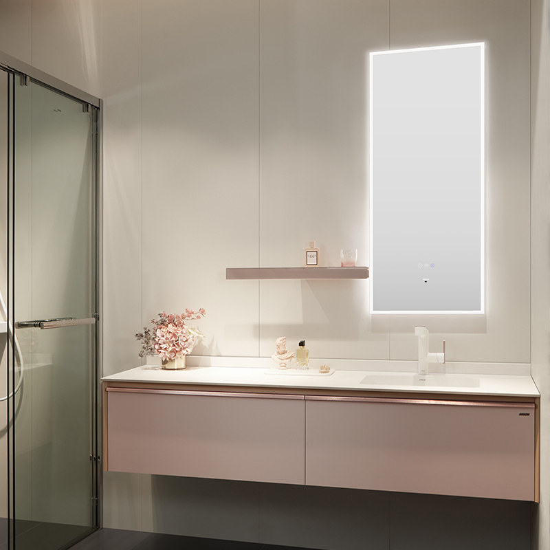 Özel Tasarım Banyo Dolabı Ayna Dolap ve Havuzlu ENZO Serisi