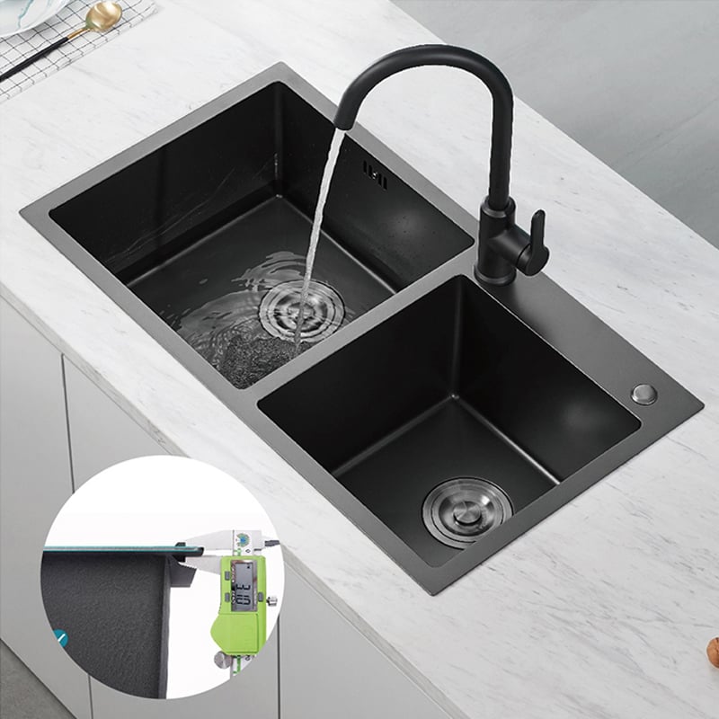 304 Stainless Steel Sink Kitchen Multifunctional Kitchen Sinks Black Kitchen Sinks AG5552