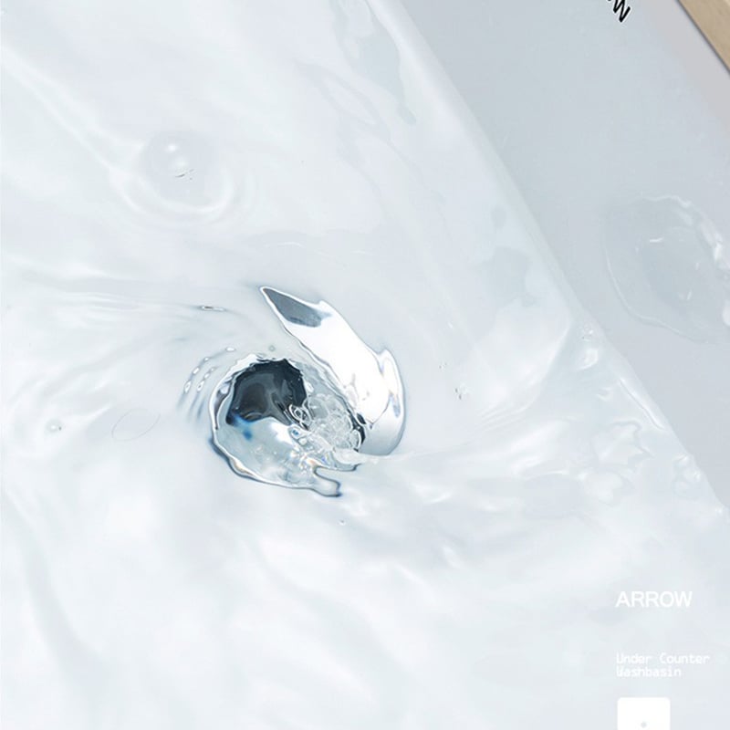 Piatto vasca in ceramica sotto banco con certificazione di qualità per bagno, hotel o appartamento - Lavandino superiore AP406E