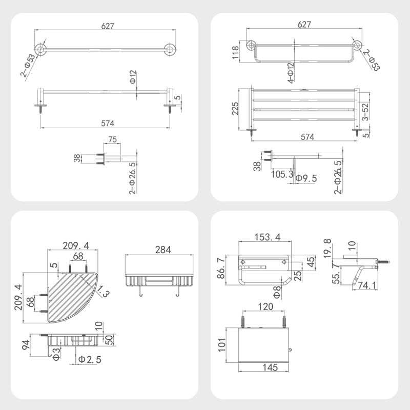 Bathroom accessories simply bathroom accessories set black bathroom set AG5209MB-TZ