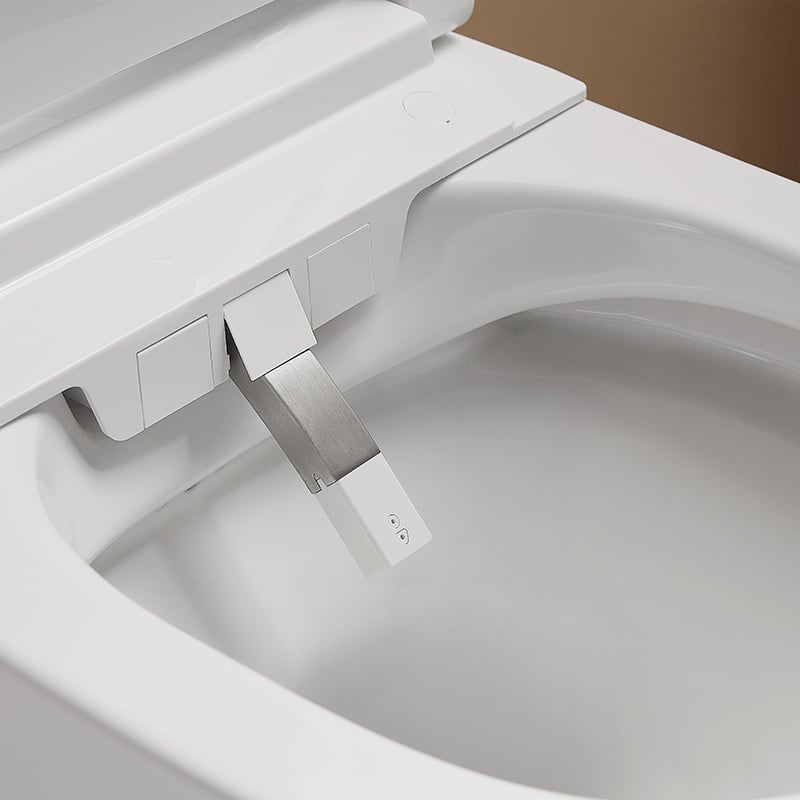 Wall-hung Wash Down Rimless P-trap Dual Flush Smart Toilet AKH1051H
