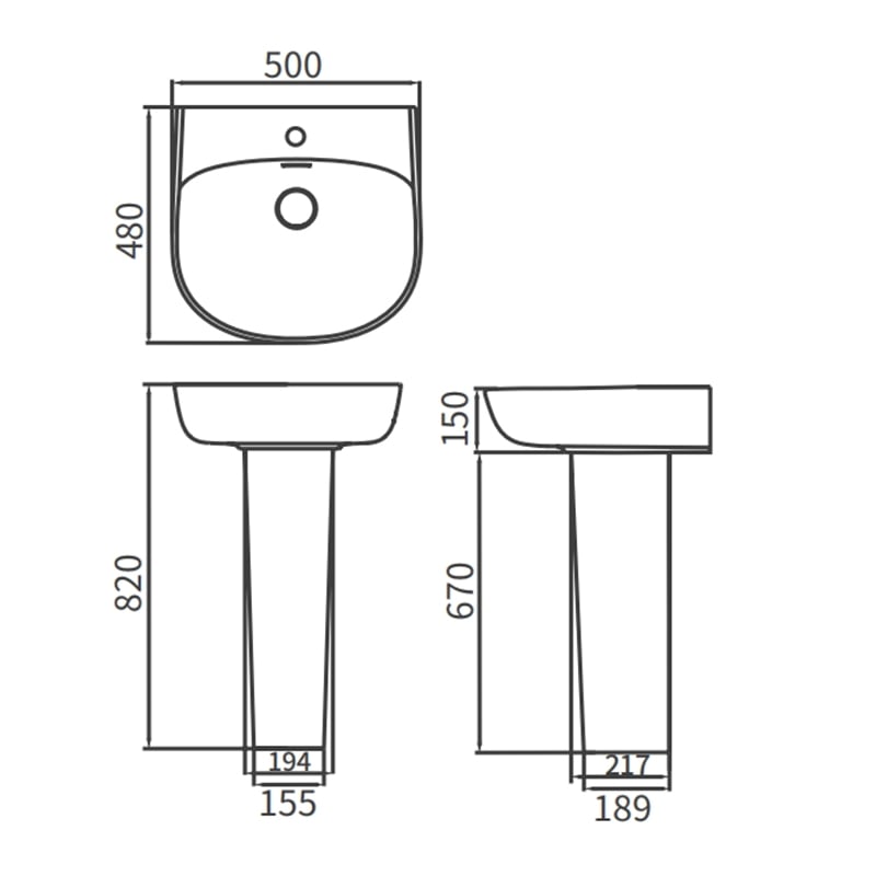 واش باسن پیڈستل بathroom سیرامک پیڈستل واش باسن فلور استینڈنگ پیڈستل باسن AHP31005C/AHL9005A