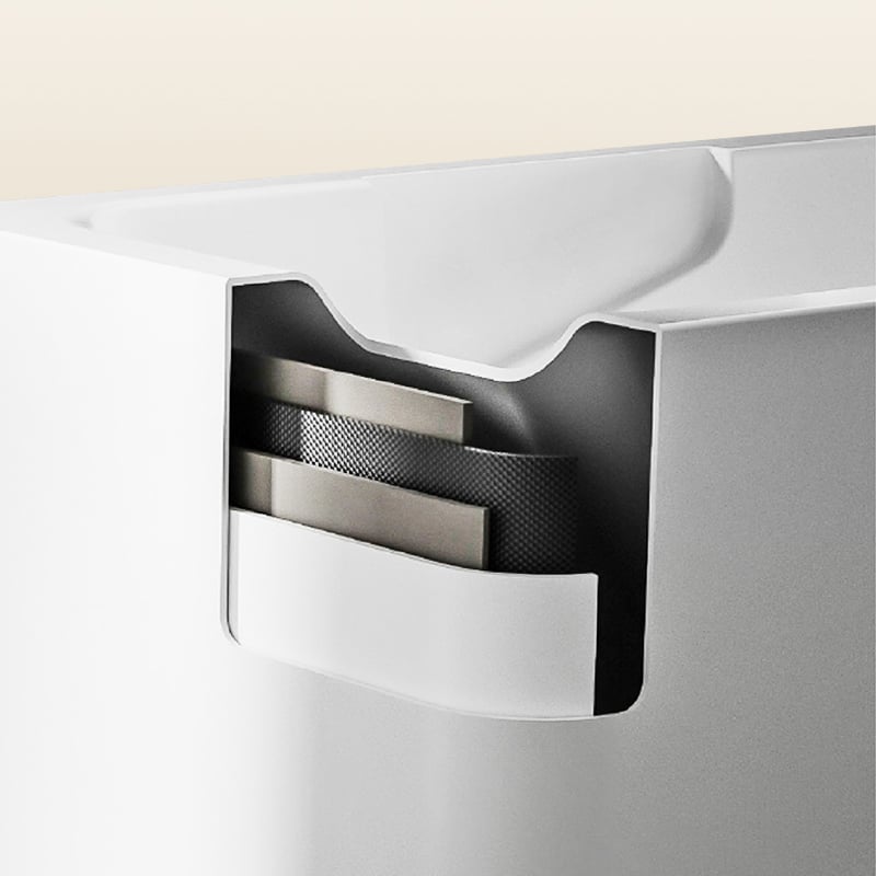 አክሪሊክ Solid Surface White Corner Bathtub Freestanding Solid Surface Bathtub AH17002SQY