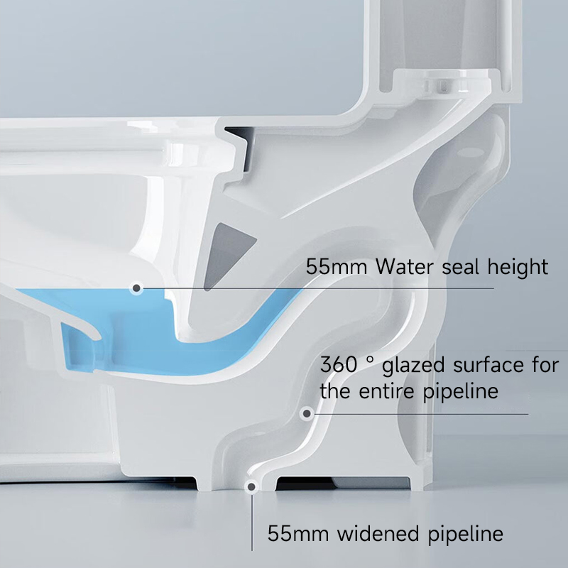 Arrow Design One-Piece Ceramic Toilet Set Square Bowl Water Closet Wholesale for Bathroom Full Set With Toilet