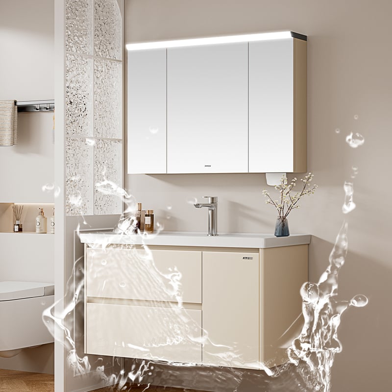 ARROW Cream Style Stainless Steel Bathroom Vanity Modern Wall Mounted Furniture with Smart Mirror Cabinet