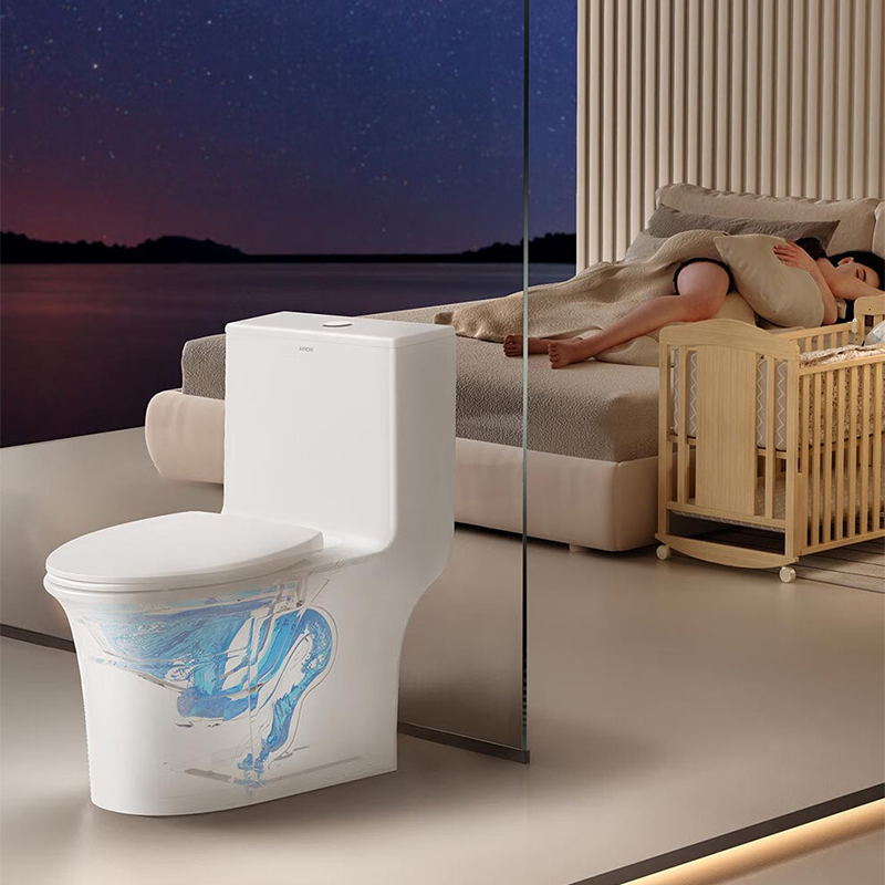 Arrow Design One-Piece Ceramic Toilet Set Square Bowl Water Closet Wholesale for Bathroom Full Set With Toilet