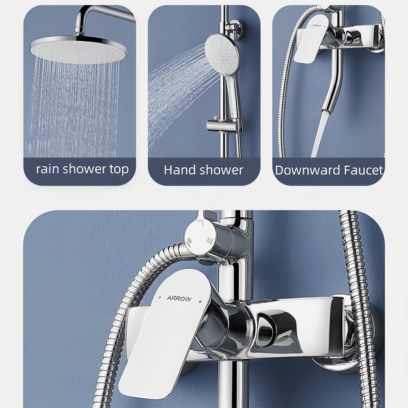 Bagong Disenyado na Shower Sprinkler para sa Baclaran Handheld High Pressure Waterfall Tubig na Sistemang May Spray Gun AE3354MS-P