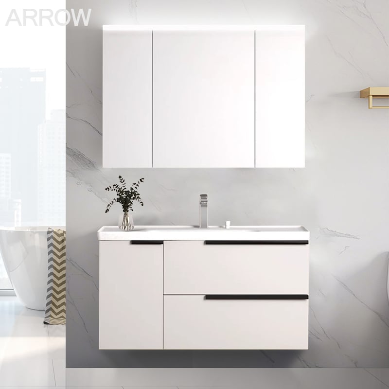 Wysokiej jakości aluminiowa szafka łazienk do przechowywania łazienkowa z szufladami, kompaktowy i efektywny design, wiszący mebel łazienk łazienkowy seria ZhiJian