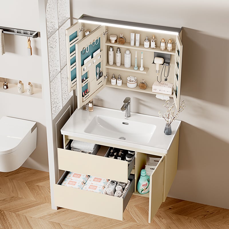 ARROW Cream Style Stainless Steel Bathroom Vanity Modern Wall Mounted Furniture with Smart Mirror Cabinet
