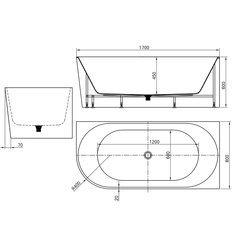 አክሪሊክ Solid Surface White Corner Bathtub Freestanding Solid Surface Bathtub AH17002SQY