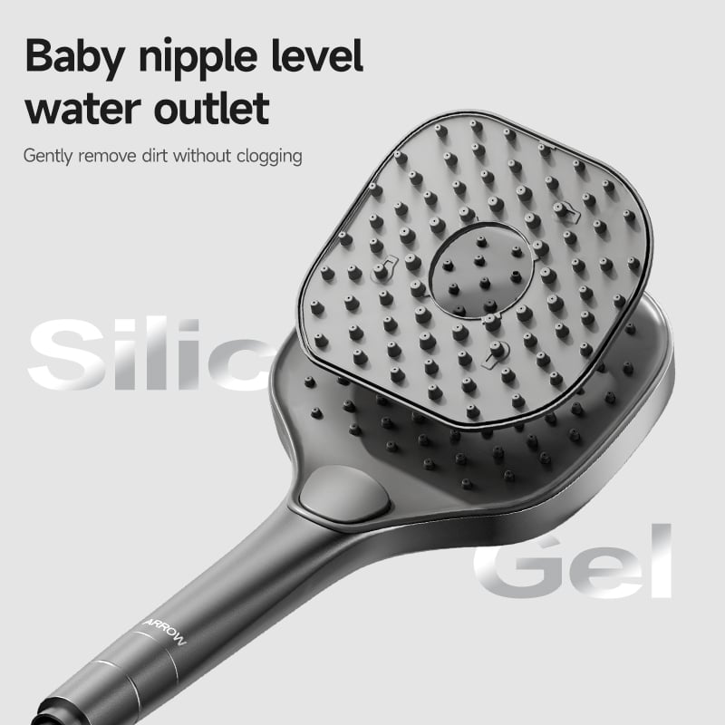 مجموعه دوش رنگ خاکستری تیره با بدن مس و سیستم کنترل هوشمند مخفی سه گزینه‌ای AERQ33001MHGGSP