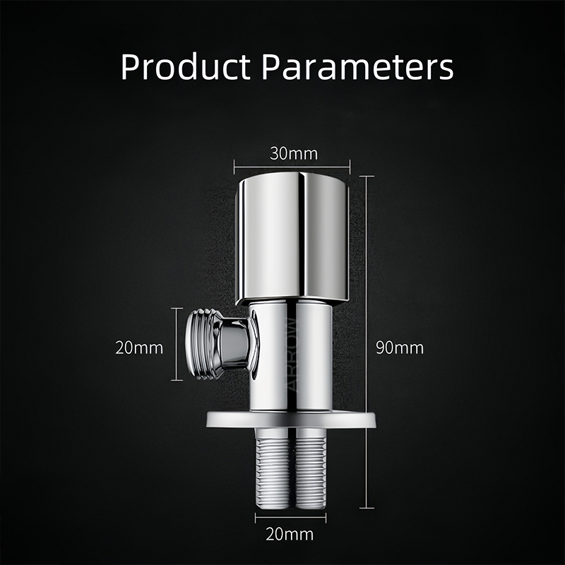 Wholesale brass angle valve 1/2 inch cold hot water bathroom Extended angle cock valve AE5214