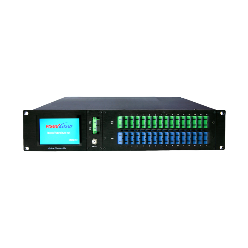 077G Series 2U High-Power EDFA 41dBm 16-64 Port CATV Amplifier with Touch Screen & WDM