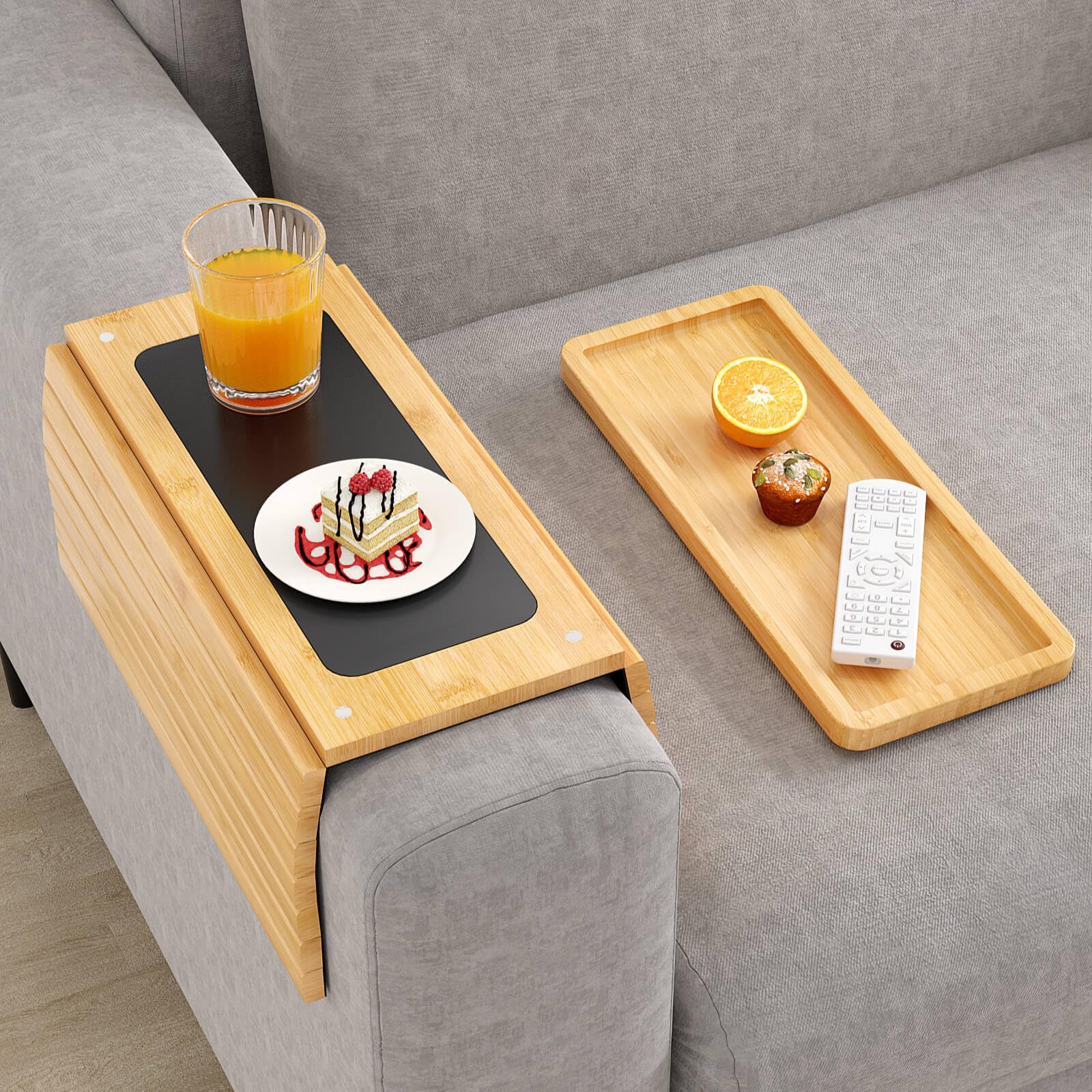 Bambus-Couch-Getränkshalter-Trays für komfortables Rumliegen